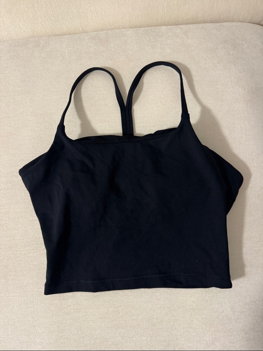 CRZ YOGA Black Crop Tank with Double Straps